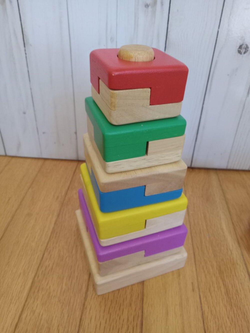 Wooden Toddler Stacking Block Tower - Pkolino - Picture 4 of 5
